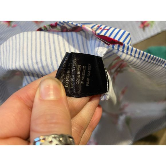 Urban Outfitters Lumiere NWT Floral Striped One Shoulder Blouse, Size Large - Picture 9 of 11